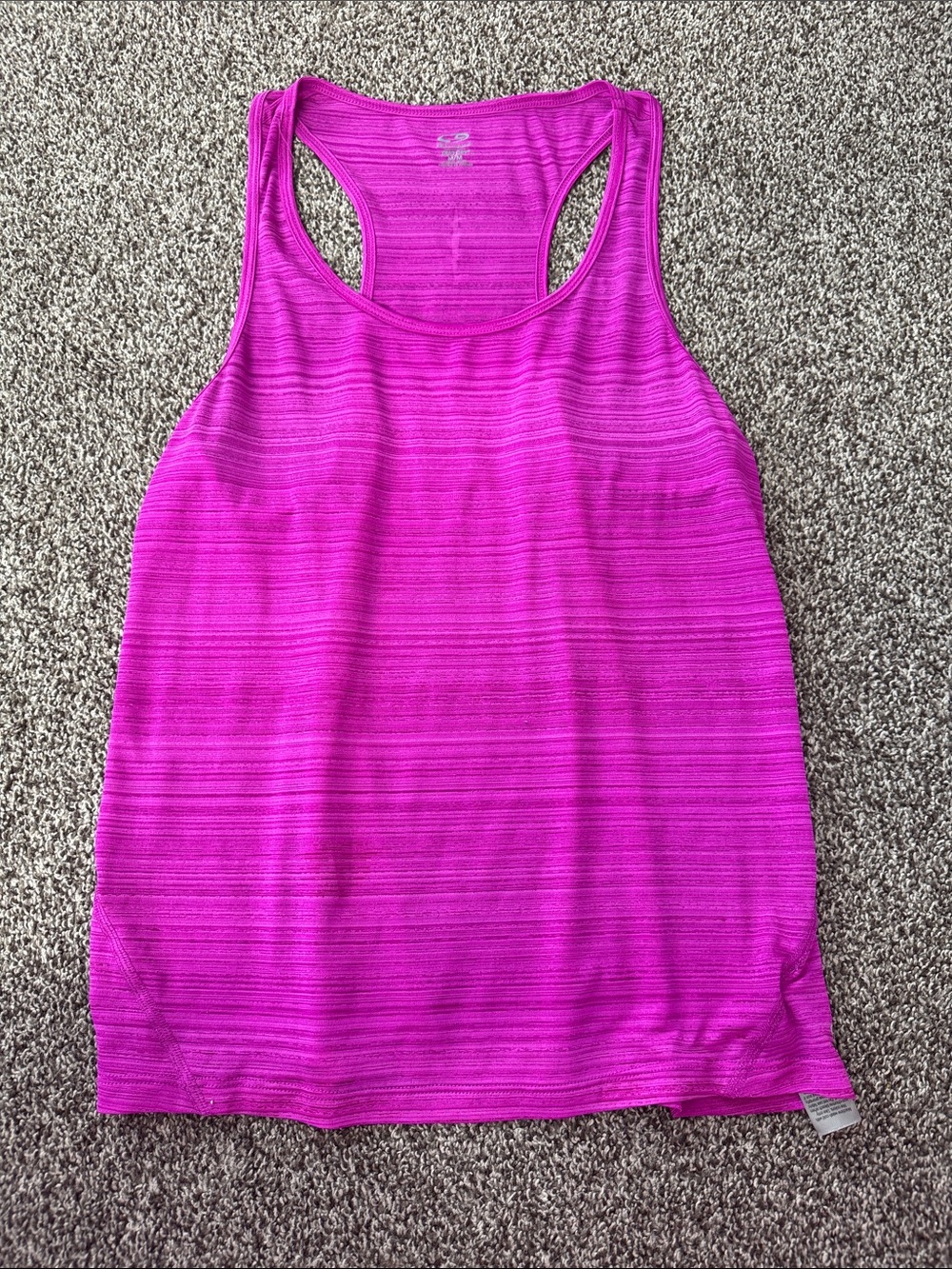 Champion Bright Pink Striped Racerback Tank